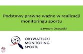OMS podstawy prawne ważne w realizacji monitoringu sportu