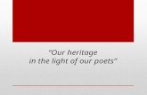 Our cultural heritage in the light of our poets
