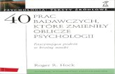 40 prac badawczych, ktĂłre zmieniĹ‚y oblicze przychologii - R[1]. R. Hock