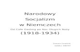 Narodowy Socjalizm w Niemczech - Od Cafe Gastaig Po Noc Dlugich Nozy