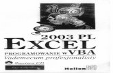 Helion-John Walkenbach-Excel2003PL Programowanie W VBA Vademecum net