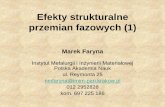 Efekty strukturalne przemian fazowych-wykład-Marek Faryna