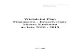 Wieloletni Plan Finansowo Inwestycyjny Na Lata 2010-2019 Krakow