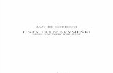 Jan III Sobieski - Listy do Królowej Marysieńki