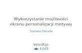 Wykorzystanie możliwości ekranu personalizacji motywu - WordUp Łódź