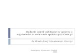 Badania opinii publicznej w oparciu o wypowiedzi w serwisach społecznych Onet.pl