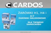 Zarowki halogenowe H1 H4 H7 Cardos
