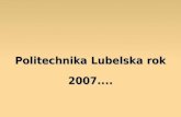 Politechnika Lubelska Planner Akademicki 2007 / 2008