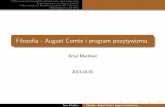 August Comte i program pozytywizmu