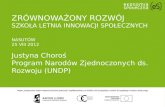 SISS Justyna Choroś "Zrównoważony rozwój - główne problemy" / "Sustainable development - key issues"