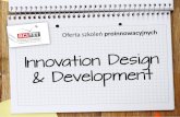 Oferta szkoleń dedykowanych "Innovation Design & Development"