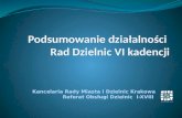 Podsumowania działalności Rad Dzielnic Krakowa VI kadencji