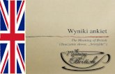 The Meaning Of British - Wyniki Ankiet