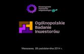 Wyniki Ogólnopolskiego Badania Inwestorów 2014