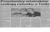 Głos Szczeciński - Przeciwnicy wiatraków szukają ratunku u Tuska