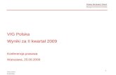 Vienna Insurance Group  - Wyniki po II kw. 2009