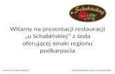 Witamy na prezentacji restauracji "u Schabińskiej"