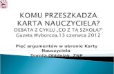 Pięć argumentów w obronie Karty Nauczyciela - Dorota Obidniak, Związek Nauczycielstwa Polskiego