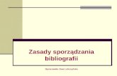 Zasady sporządzania bibliografii