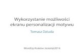Wykorzystanie możliwości ekranu personalizacji motywu - WordUp Kraków