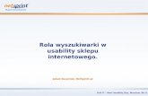 Rola wyszukiwarki w usability sklepu internetowego - Netsprint.pl, Jakub Kacprzak
