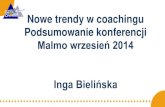 Nowe trendy w coachingu podsumowanie konferencji malmo wrzesień 2014