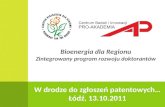 Patenty 13.10.2011 kochanska bioenergia