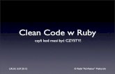 Clean code w Ruby
