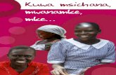 Broszura na warsztaty dla dziewcząt w wieku licealnym (Tanzania)