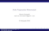 Koło Pasjonatów Matematyki (Marcin Kotowski)