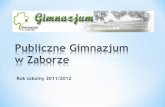 Publiczne Gimnazjum w Zaborze rok szkolny 20112012