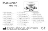 Manual de Instruções do Mini Massajador MG 16 da Beurer