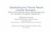 Idealizacyjna Teoria Nauki Leszka Nowaka na tle Poznańskiej Szkoły Metodologicznej (Pracownia Pytań Granicznych)