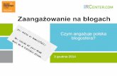 IR Center - Zaangażowanie na blogach