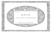 Bach 15 invenciones a dos voces para piano vol.1