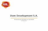 Prezentacja wyników za rok 2014 Dom Development S.A.