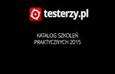 testerzy.pl katalog szkoleń praktycznych dla testerów oprogramowania 2015