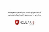 Uszanowanko Programowanko #2 - Praktyczne porady na temat optymalizacji wydajności aplikacji tworzonych z użyciem AngularJS