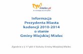 STAN MIASTA MIELCA 2014 - prezentacja prezydenta Janusza Chodorowskiego