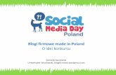 Blogi firmowe made in Poland - O idei konkursu