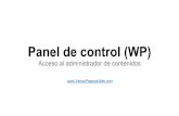 Panel de control del blog de wordpress (wp)