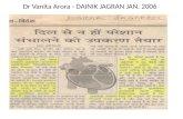 Dr Vanita Arora - DAINIK JAGRAN NEWS
