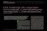 Badanie Innowacje w Polskich firmach - Od intencji do czynów Innowacje z perspektywy zarządów i menedżerów