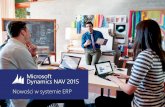 Folder Microsoft Dynamics NAV 2015. Nowości w systemie ERP