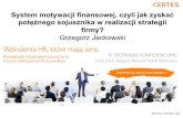 System motywacji finansowej - Grzegorz Jackowski - Certes