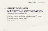 Profit Driven Marketing Optimisation Adequate Witold Wrodarczyk