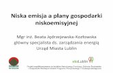 B Jędrzejewska-Kozłowska- niska emisja a plany gospodarki niskoemisyjnej