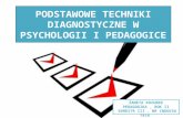 podstawowe techniki diagnostyczne w psychologii i pedagogice