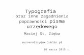 Typografia Pisma Urzędowego - M St Zięba 2015-2