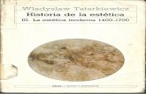 Wladyslaw Tatarkiewicz - Historia de La Estética - La Estetica Moderna 1400 - 1700
